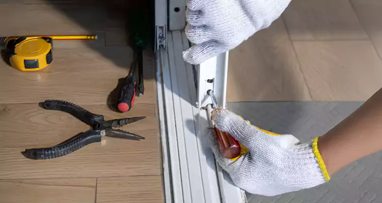 Backyard Sliding Door Track Repair in Golden Gate, FL
